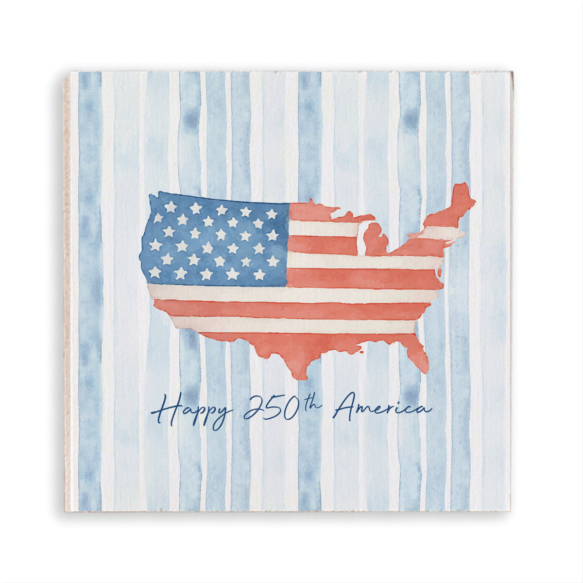 America Map Wooden Magnet