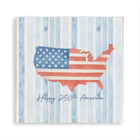 America Map Wooden Magnet