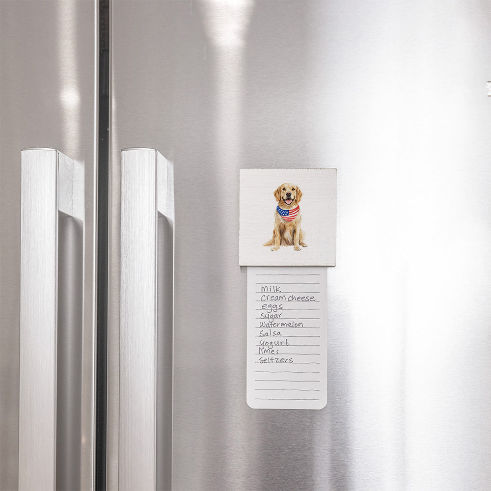 American Flag Dog Magnet