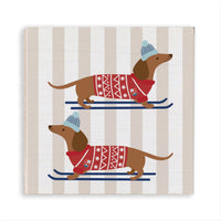 Skiing Dogs Magnet