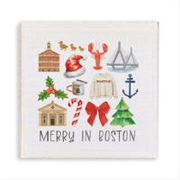 Merry In Boston Icons Magnet