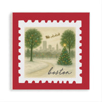 Boston Christmas Stamp Magnet