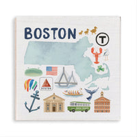 Boston Massachusetts State Icons Magnet