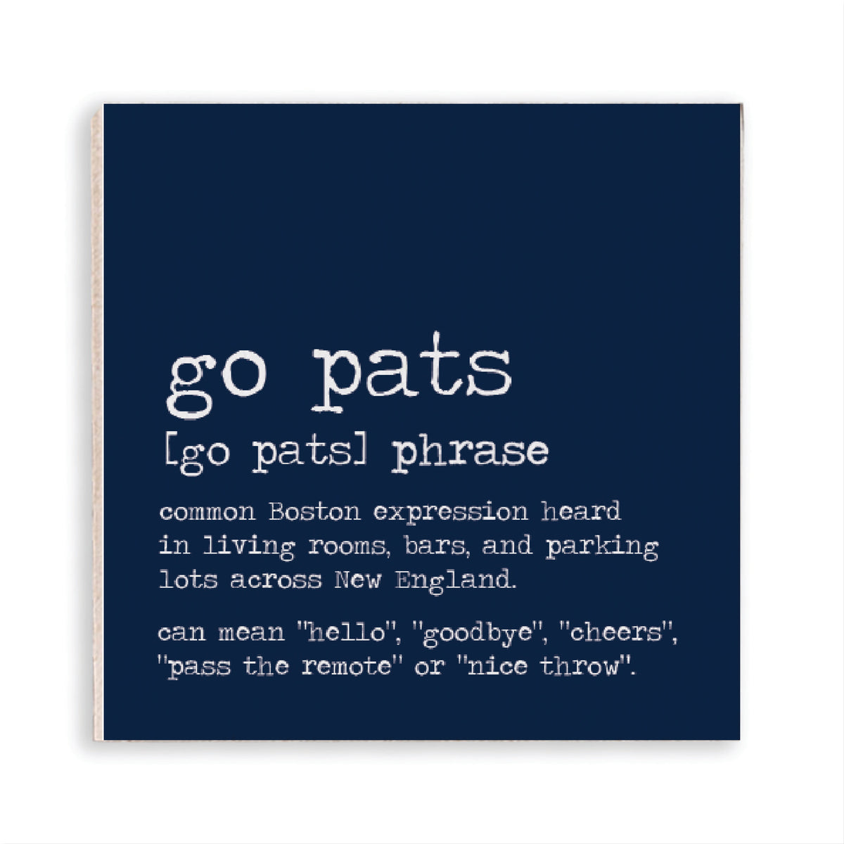 New England Go Pats Definition Magnet
