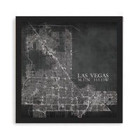 Las Vegas Charcoal City Grid Magnet