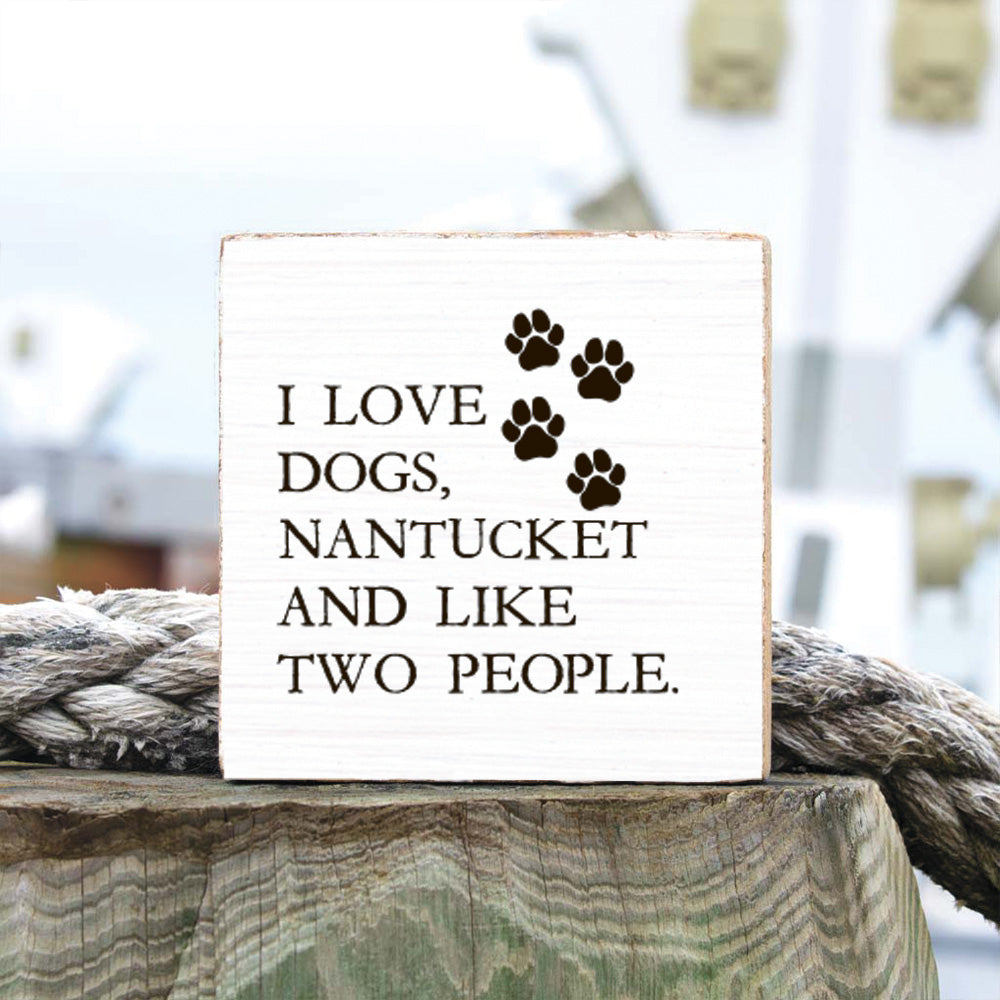 I Love Dogs Personalized Block Sign