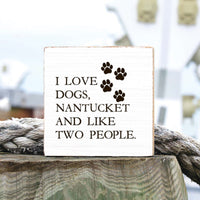 I Love Dogs Personalized Block Sign