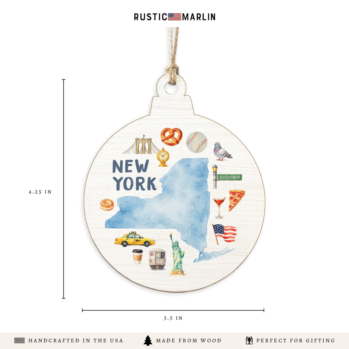New York State Icons Ornament