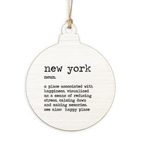 New York Definition Ornament