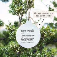 New York Definition Ornament