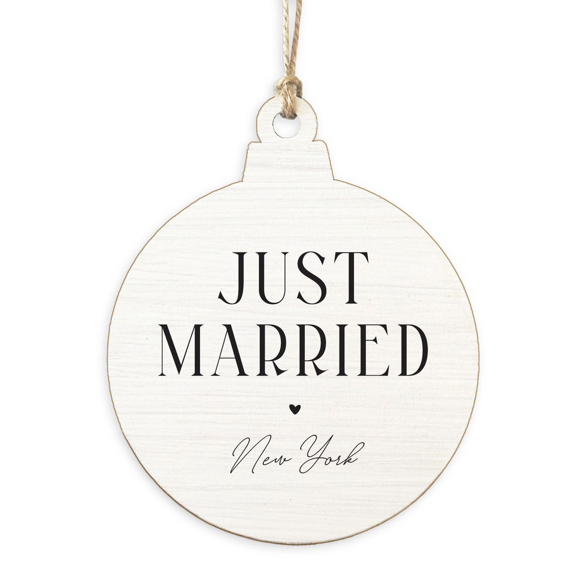 New York Just Married Ornament