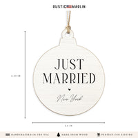 New York Just Married Ornament