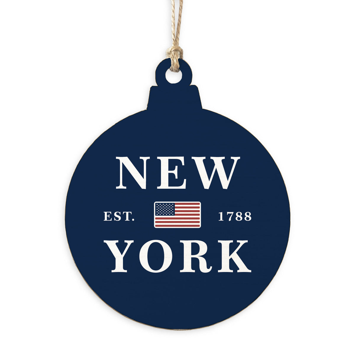 New York USA Flag Ornament