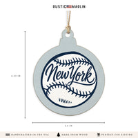 New York Baseball Ornament