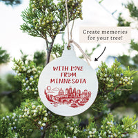 With Love From Minnesota Ornament
