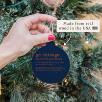Go Chicago Defintion Ornament