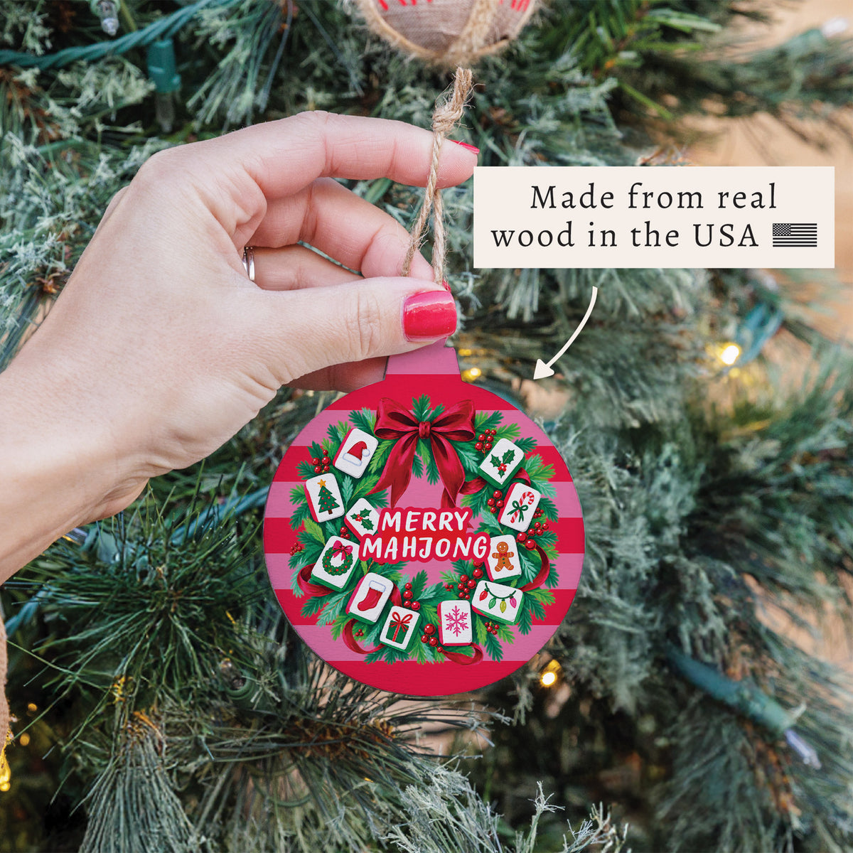 Merry Mahjong Ornament