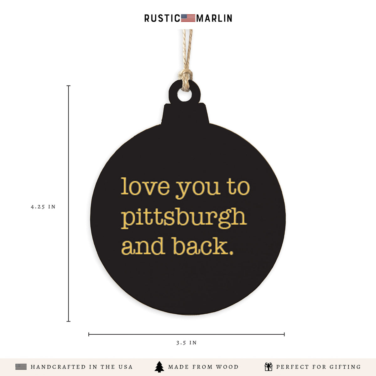 Love You To Pittsburg Ornament