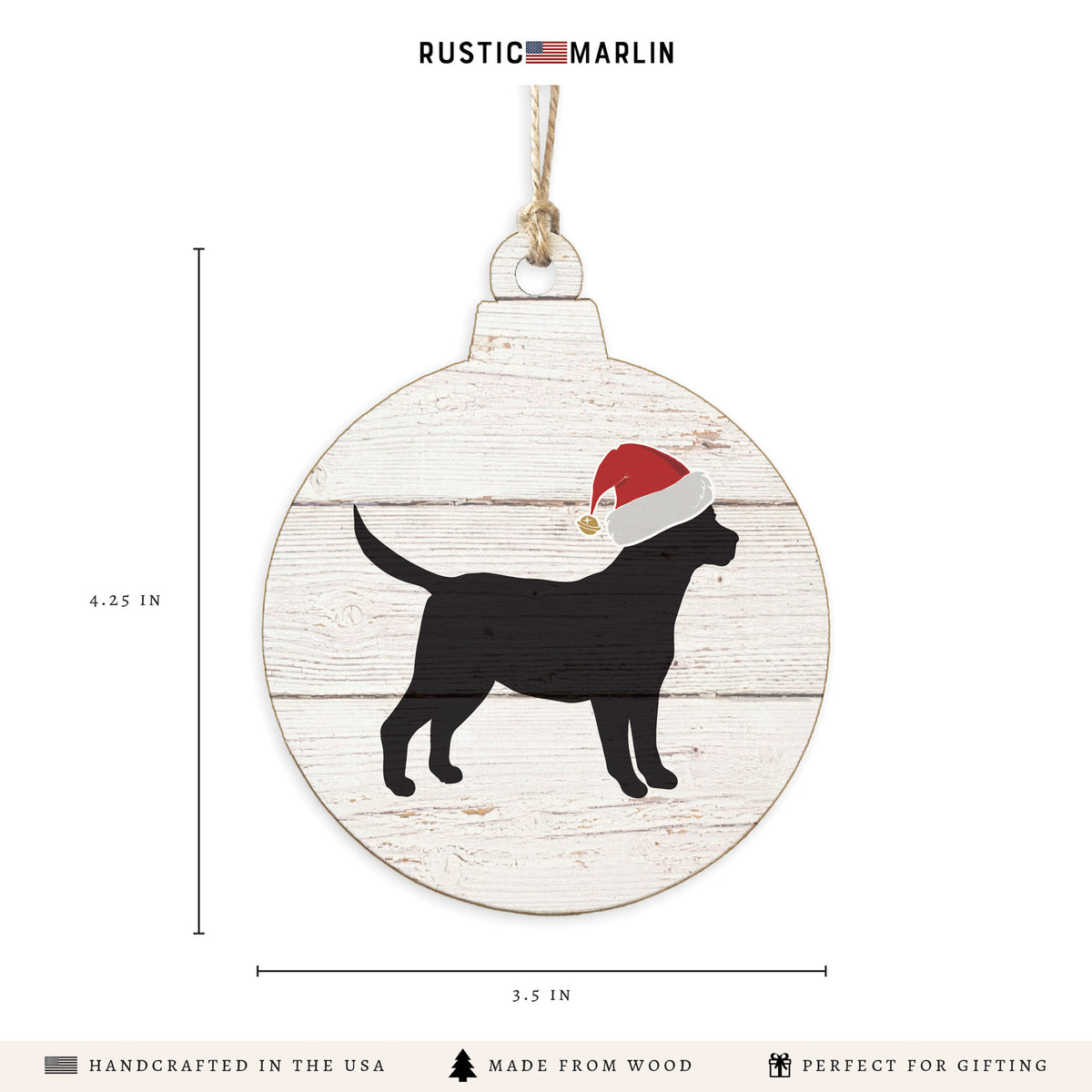 Santa Dog Ornament