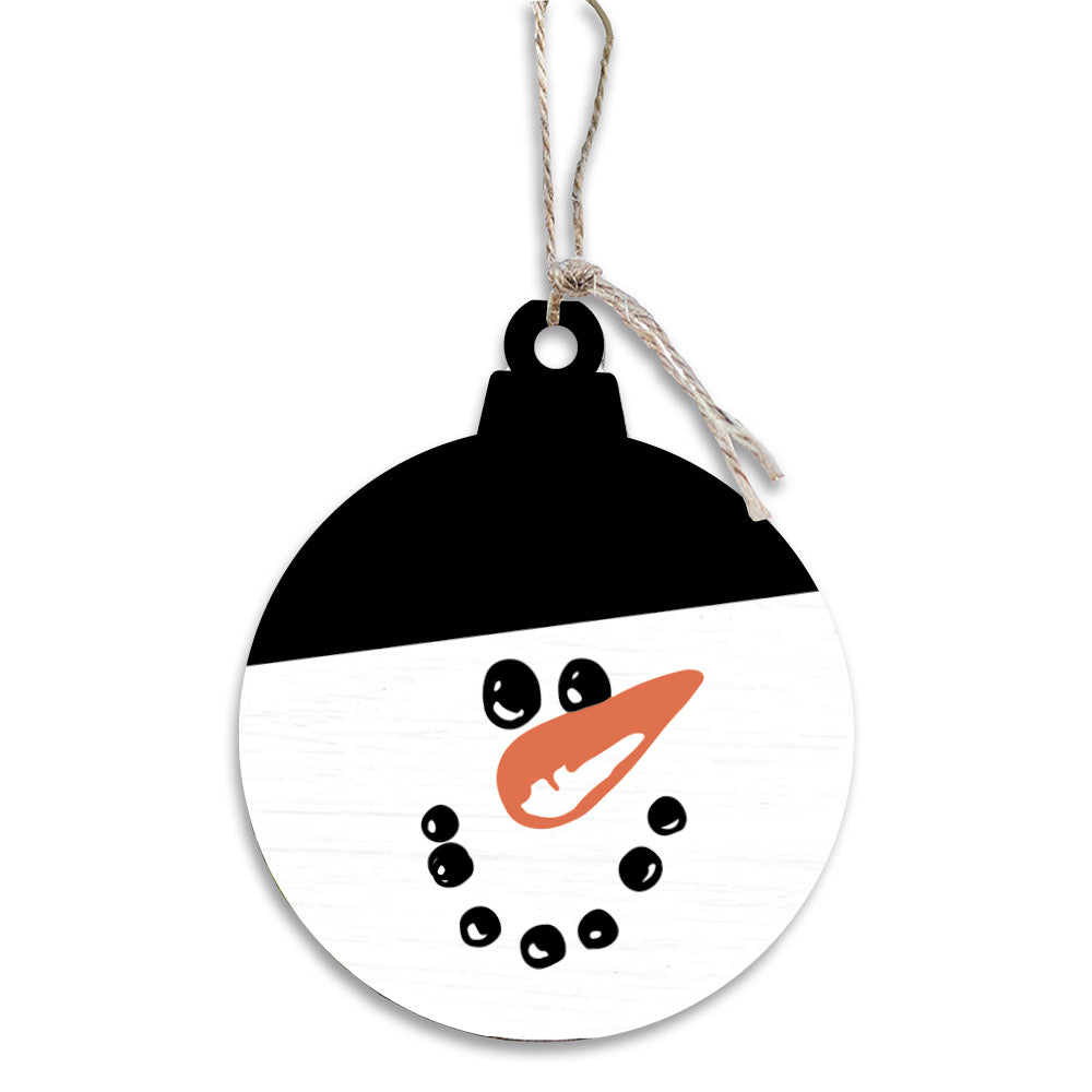 Snowman Face Bulb Ornament