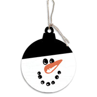 Snowman Face Bulb Ornament