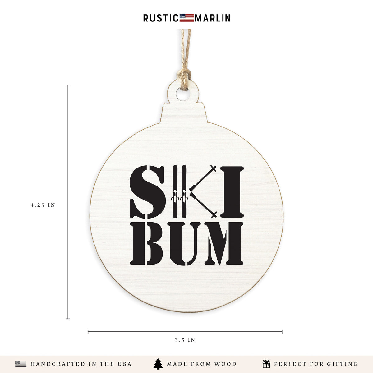 Ski Bum Ornament