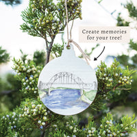 Watercolor Bridge Ornament