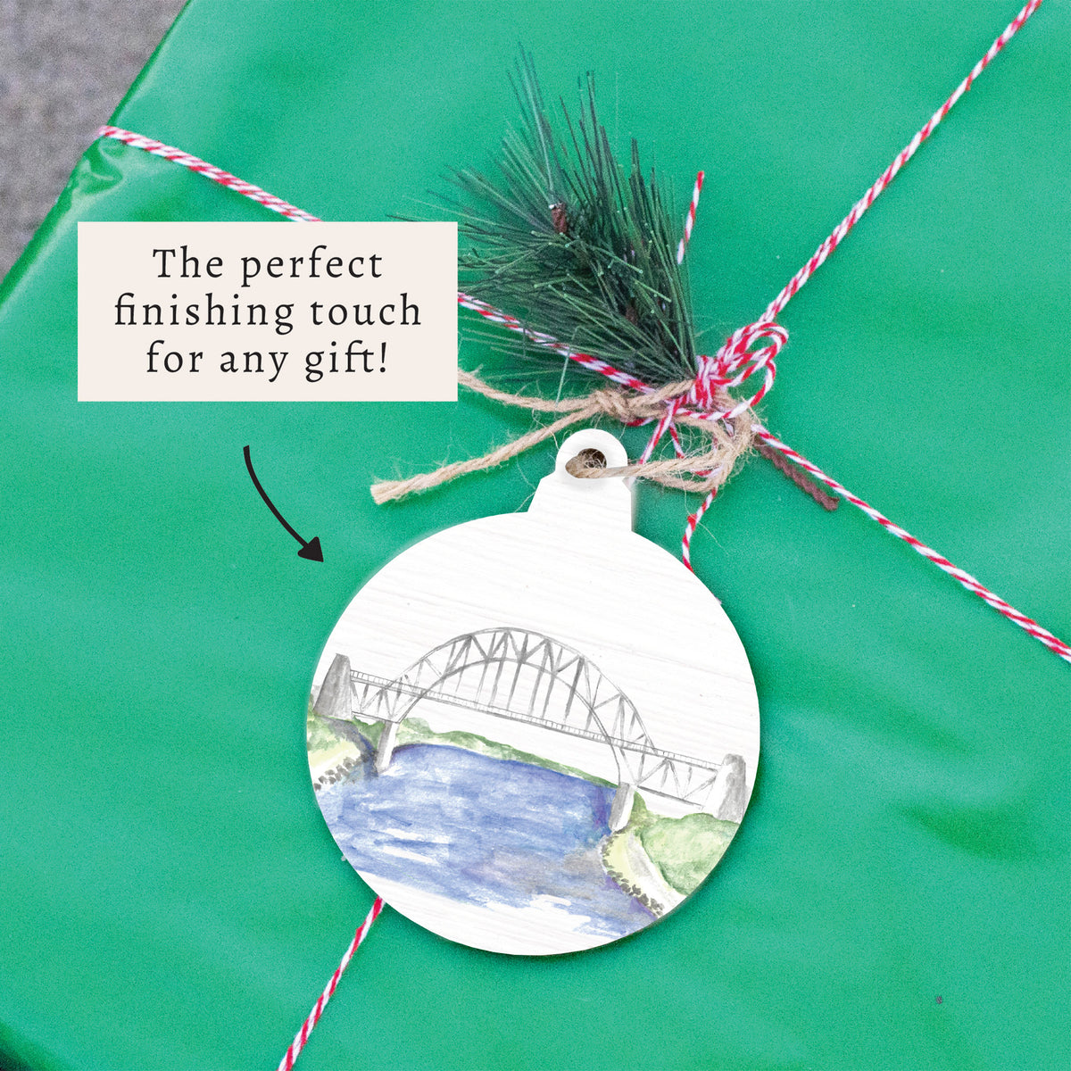 Watercolor Bridge Ornament