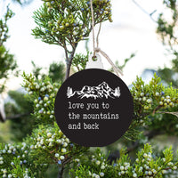 Love You To The Mountains And Back Bulb Ornament