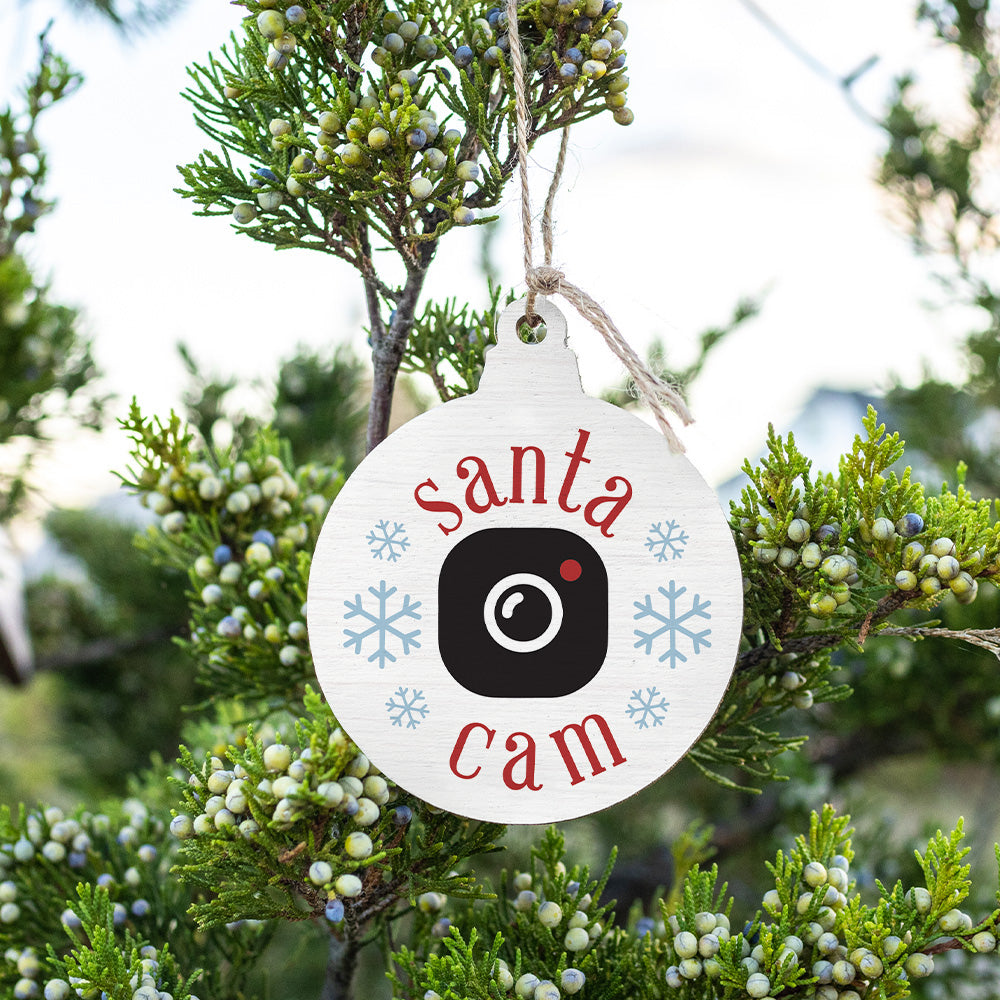 Santa Cam Bulb Ornament
