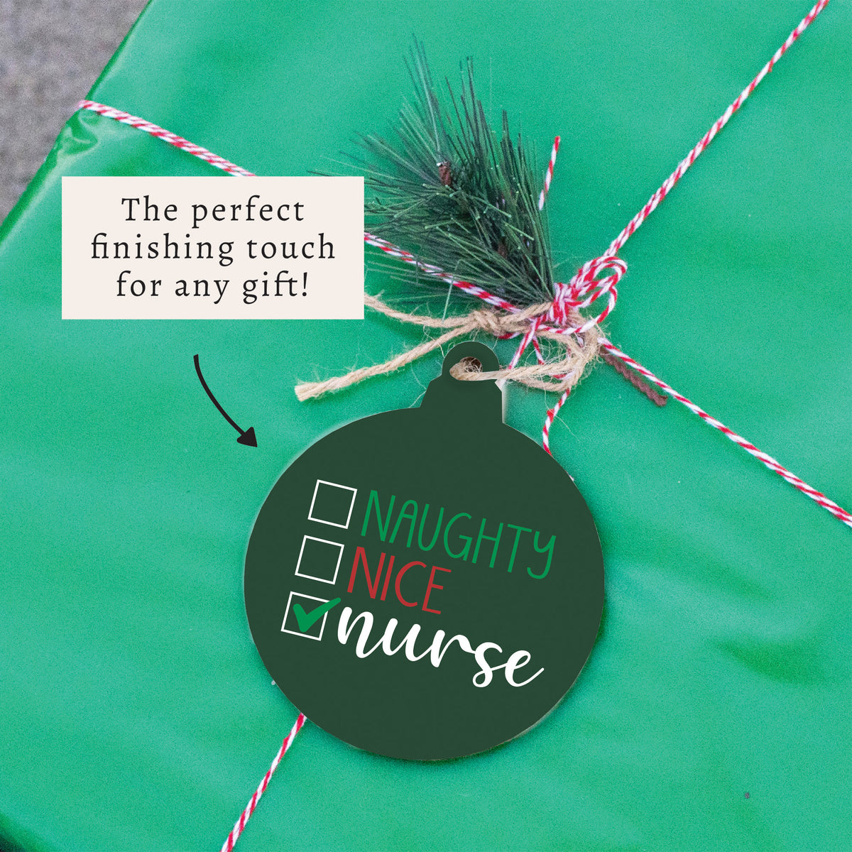 Naughty Nice Nurse Ornament