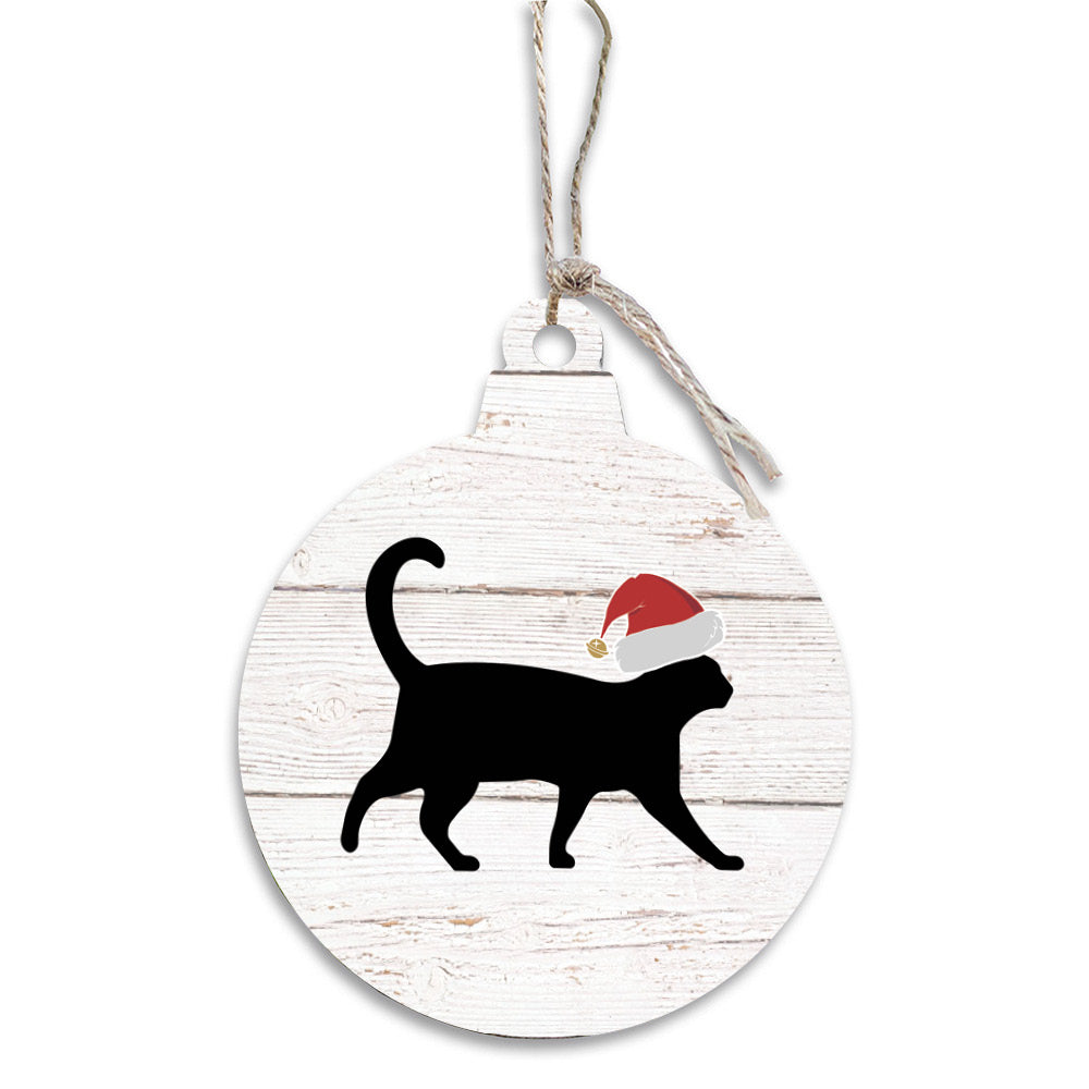Santa Cat Bulb Ornament