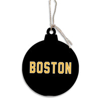 Boston Black and Gold Ornament