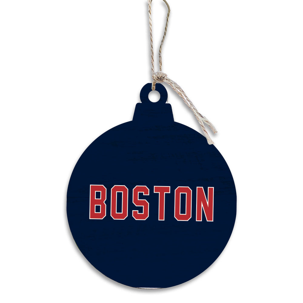 Boston Red and Blue Ornament