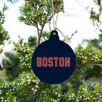 Boston Red and Blue Ornament