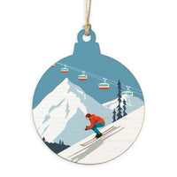 Bluebird Ski Day Ornament