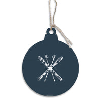 Navy Blue Ski Bulb Ornament
