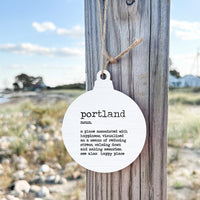 Happy Place Definition Personalized Bulb Ornament