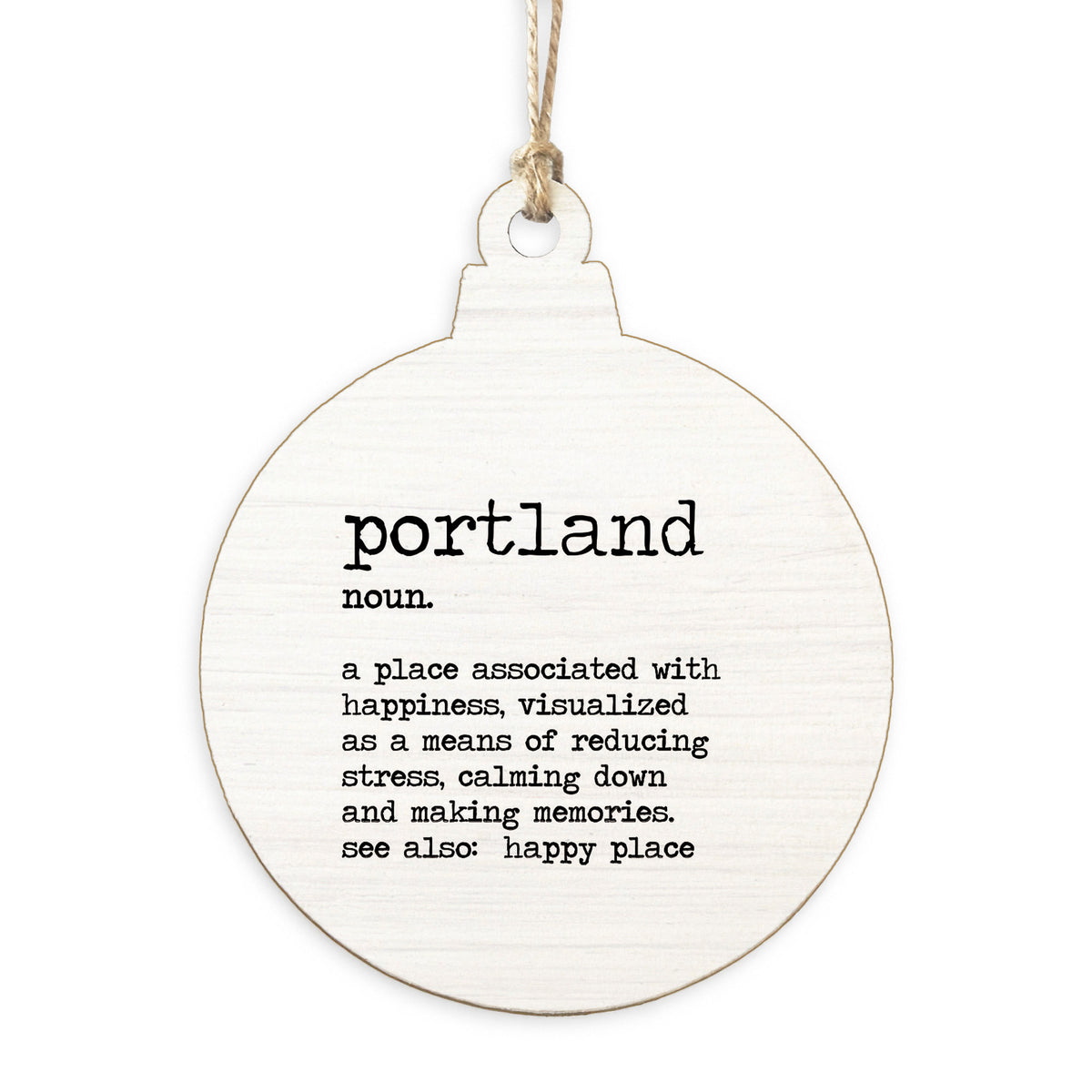 Happy Place Definition Personalized Ornament