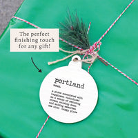 Happy Place Definition Personalized Ornament