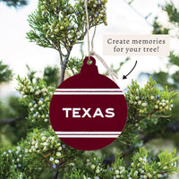 Collegiate Stripe Personalized Ornament