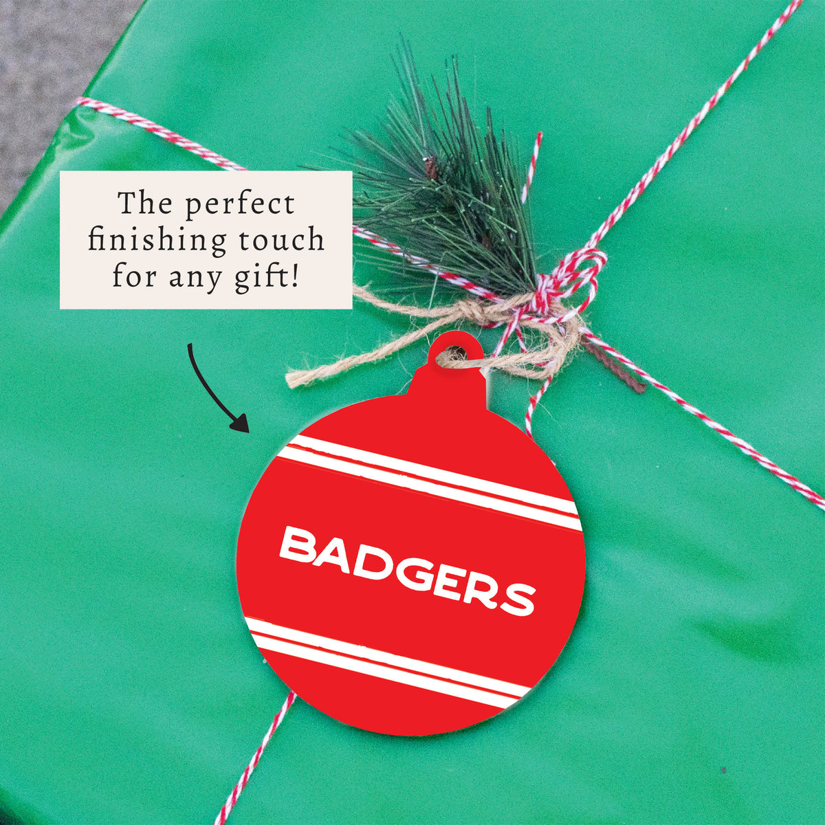 Collegiate Stripe Personalized Ornament