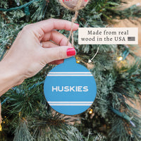 Collegiate Stripe Personalized Ornament