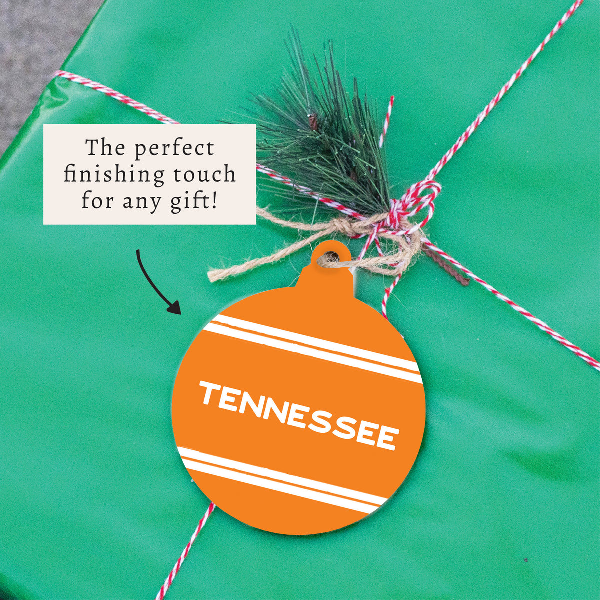 Collegiate Stripe Personalized Ornament