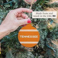 Collegiate Stripe Personalized Ornament