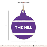 Collegiate Stripe Personalized Ornament