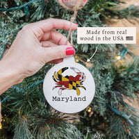 Maryland Flag Crab Personalized Ornament
