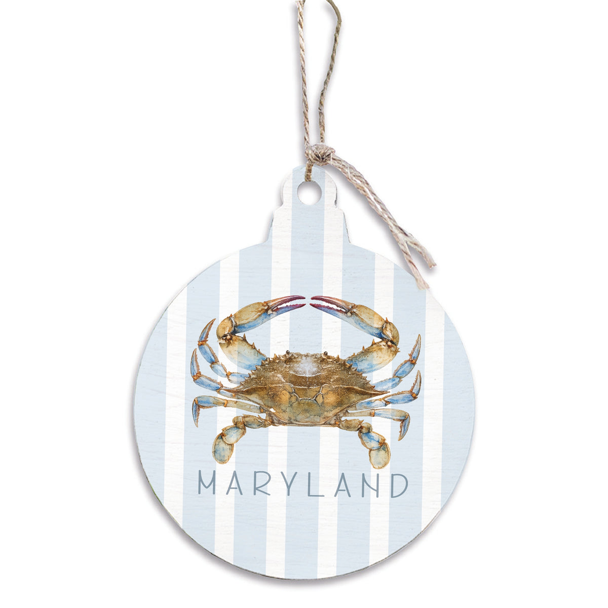 Maryland Striped Crab Personalized Ornament