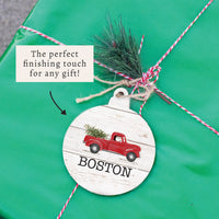 Christmas Tree Truck Personalized Ornament