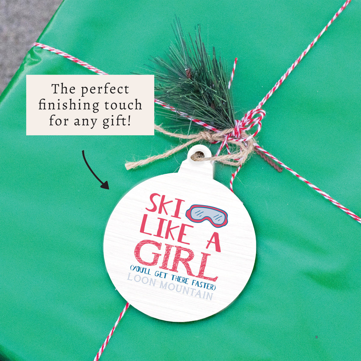 Ski Like a Girl Personalized Ornament